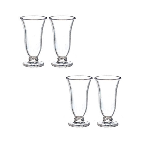 AZG7436 - Clear Vases (Set of 4) Dollhouse Miniature