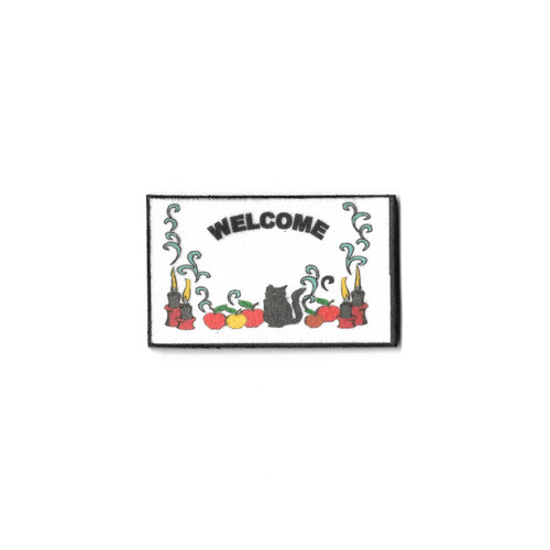 Dollhouse Miniature Doormat, Halloween Cats Welcome (SMSHW475BA)