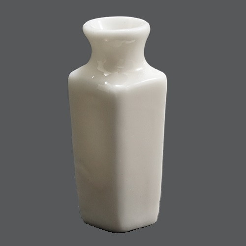 White Square Vase (IM65413) Dollhouse Miniature