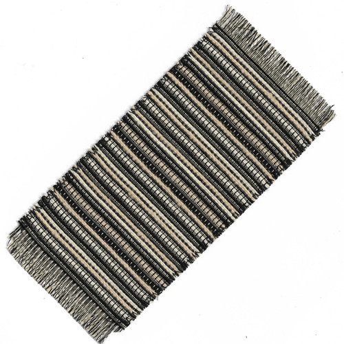 Small Black and Tan Woven Rug (SMSHWRS416Y)