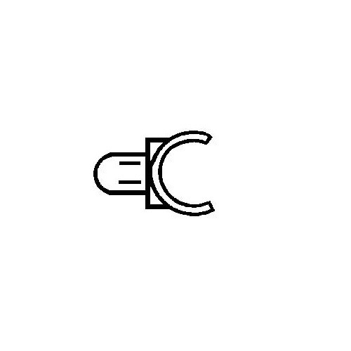 Illustration of (snap on) tee (MBSTPO-6); clamp and tube