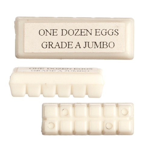 Single white Egg Carton shown in three angles (FR80269)