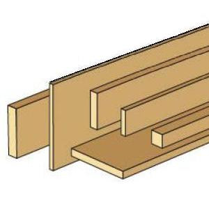 Illustrated bundle of wood strips