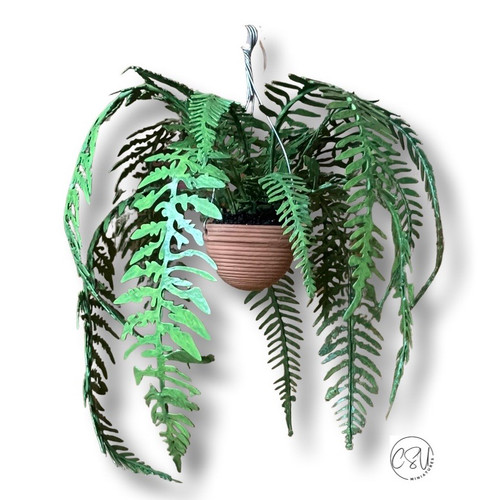 UFN3034 - Hanging Fern, Large - Jeepers Dollhouse Miniatures