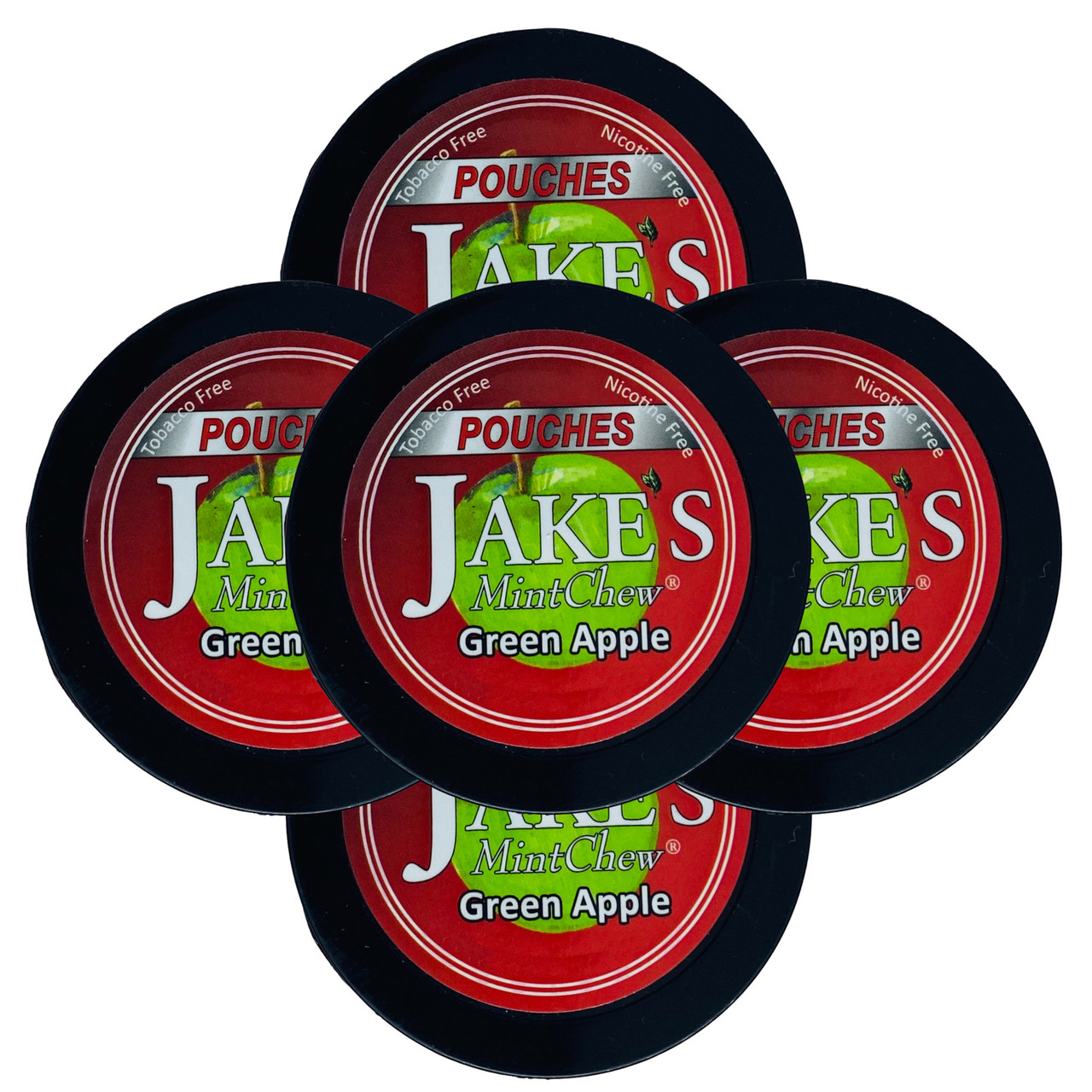 Jake's Mint Chew Pouches Green Apple 5 Cans