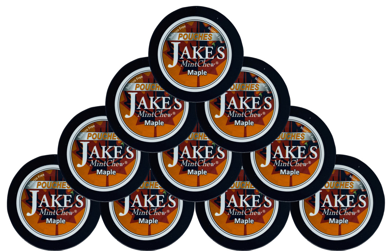 Jake's Mint Chew Pouches Maple 10 Cans