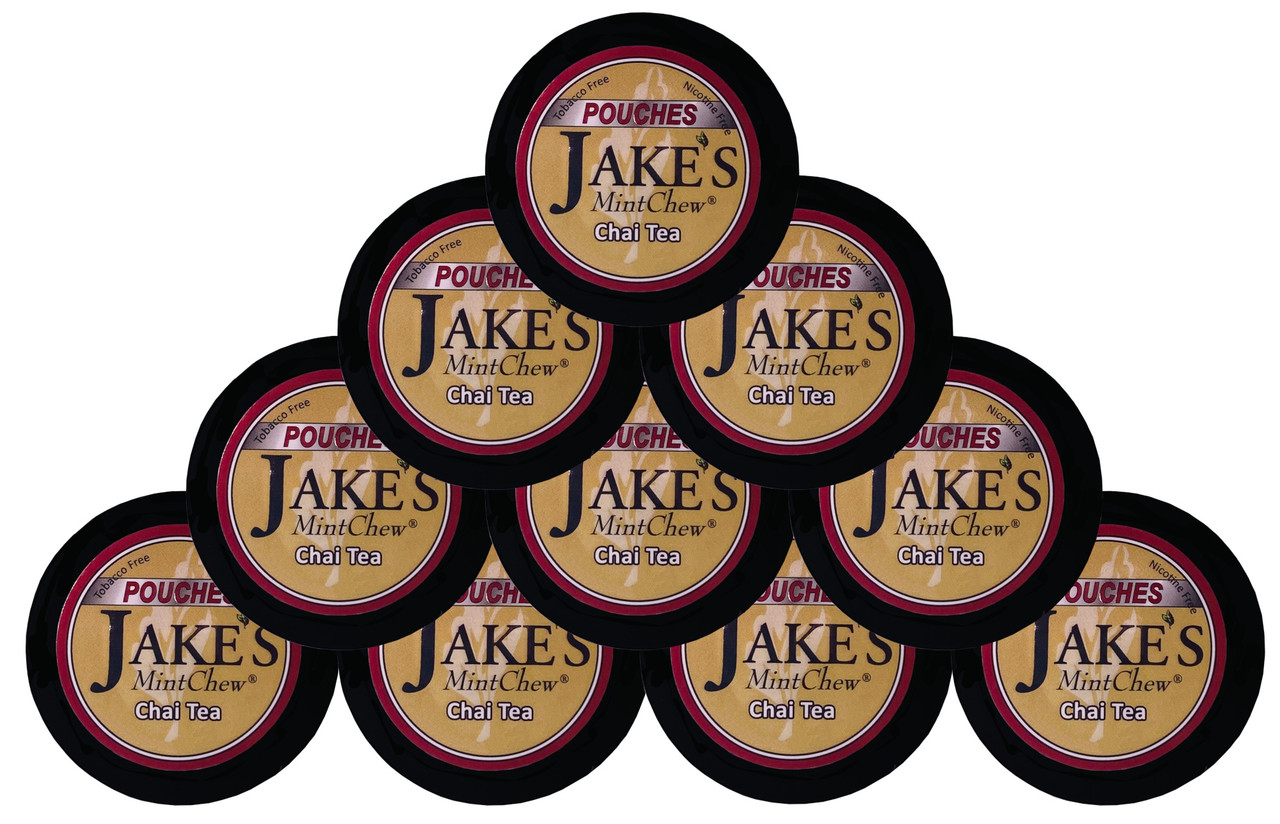 Jake's Mint Chew Pouches Chai Tea 10 Cans