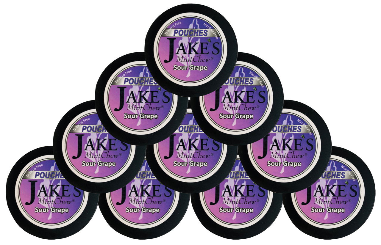 Jake's Mint Chew Pouches Sour Grape 10 Cans