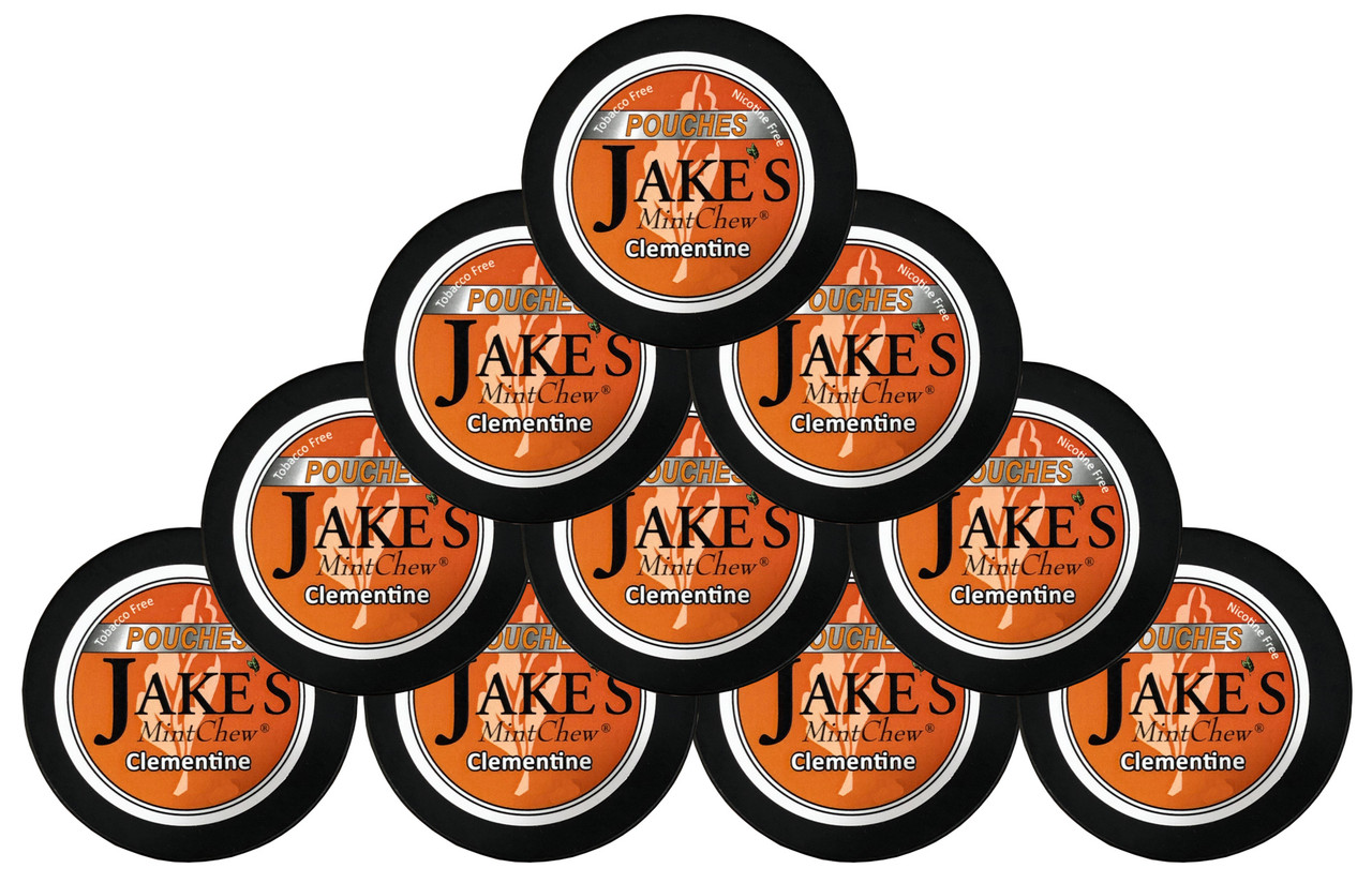 Jake's Mint Chew Pouches Clementine 10 Cans