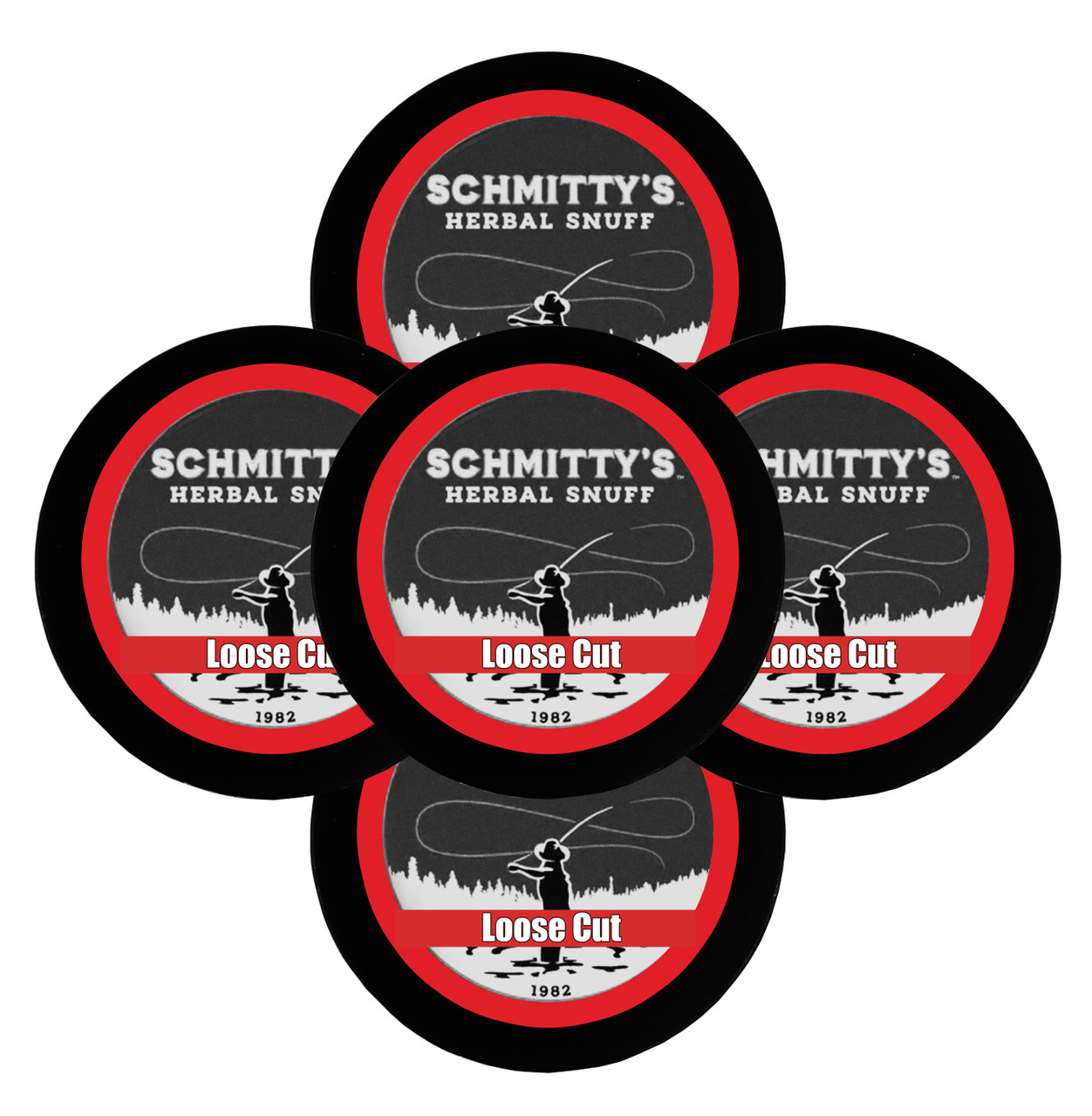 Schmitty's Herbal Snuff Loose Cut - 5 Cans - Non-Tobacco Nicotine Free ...
