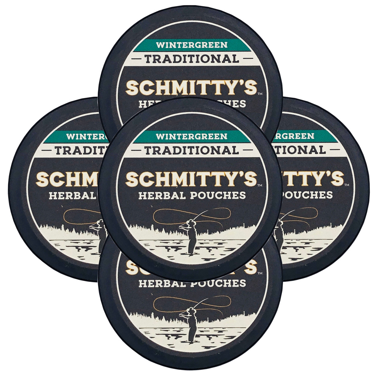Schmitty's Herbal Snuff Pouches Wintergreen 5 Cans