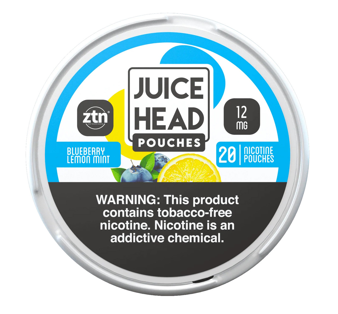 Juice Head Tobacco Free Nicotine 12MG Pouches - 1 Can Blueberry Lemon Mint