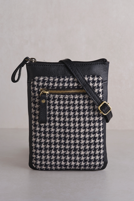 Leather & Harris Tweed Small Cross-body Bag
