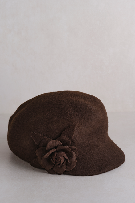 Felted Wool Flower Cap