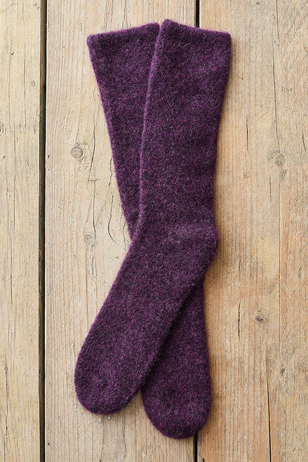 Alpaca Bed Socks in Grape Alpaca Bed Socks in Grape