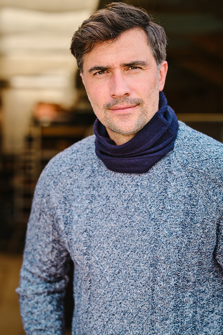 Cashmere Merino Neckwarmer in Navy Cashmere Merino Neckwarmer in Navy