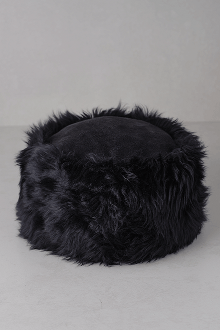 Black Sheepskin Hat