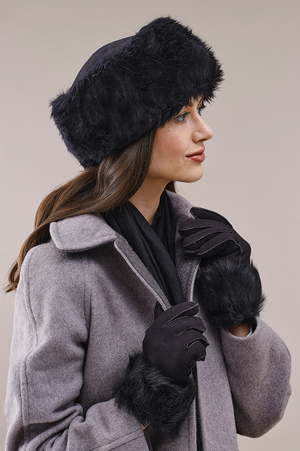 Black Sheepskin Hat