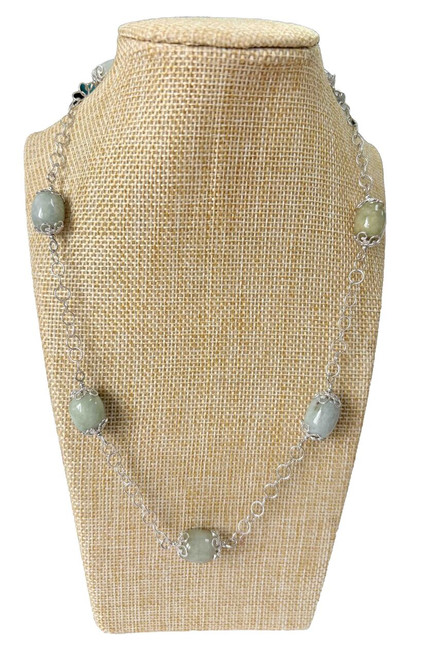 Jade & Sterling Silver Necklace