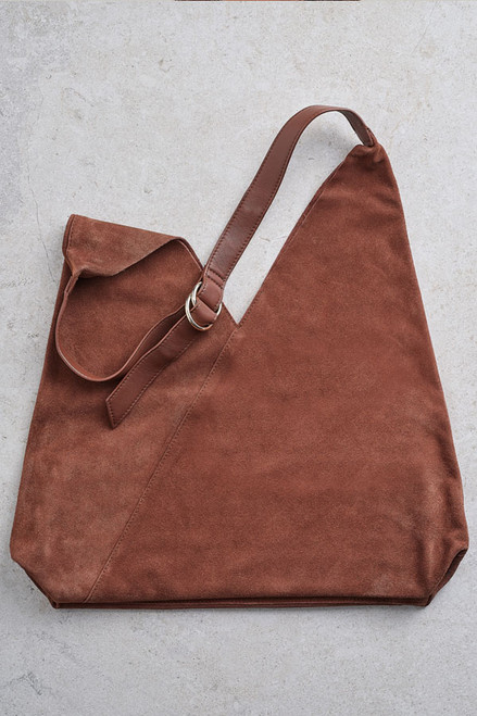 Suede Slouch Bag
