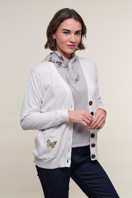 Cashmere Cotton Cardigan Butterfly