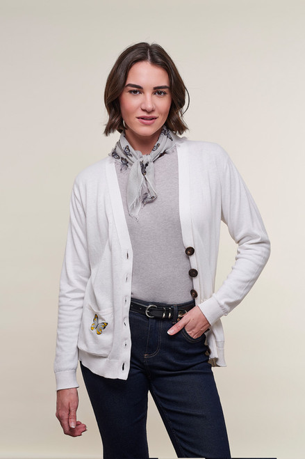 Cashmere Cotton Cardigan Butterfly