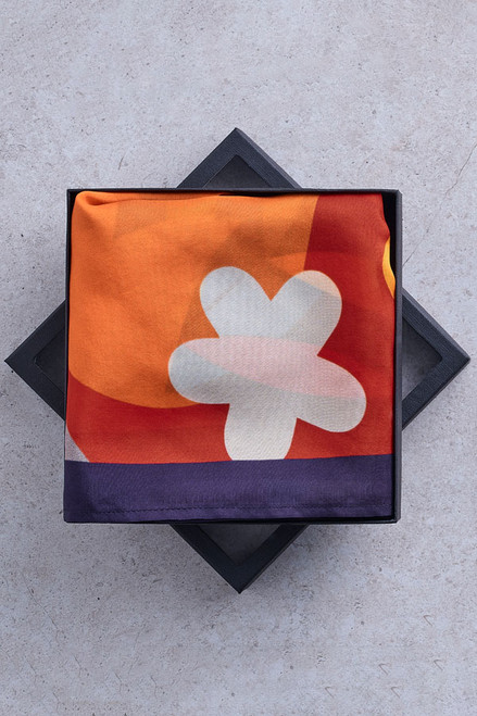 Abstract Bloom Silk Scarf