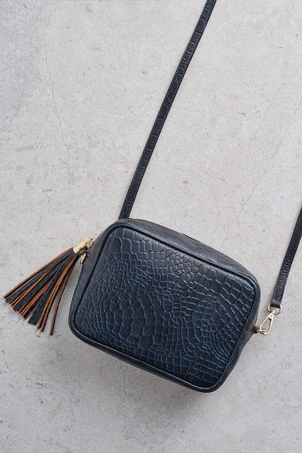 Croc Leather Camera Bag