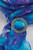 close up of pewter scarf ring Gossamer Silk Scarf in sky