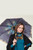 Midnight Peacock Silk Scarf & Umbrella Midnight Peacock Silk Scarf & Umbrella