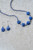 Sterling Silver & Lapis Necklace & Earrings 