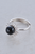 Onyx & Zirconia Adjustable Ring
