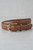 Croc Leather Belt Tan