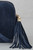 close up Suede Shoulder Bag Navy tassels