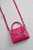 Little Leather Grab Bag in Raspberry