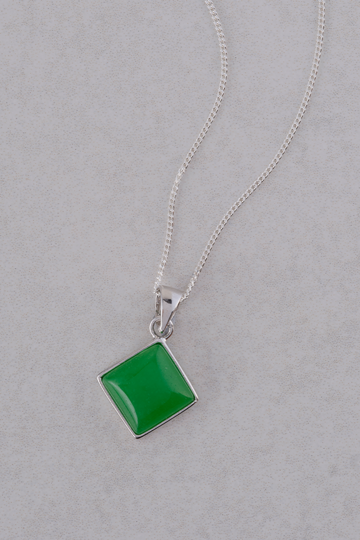Sterling Silver & Jade Pendant