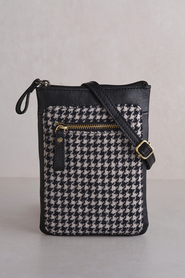 Leather & Harris Tweed Small Cross-body Bag
