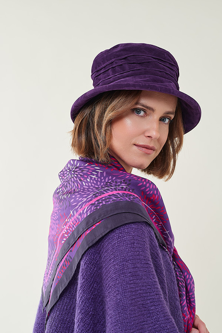 Pintuck Hat in Purple Pintuck Hat in Purple