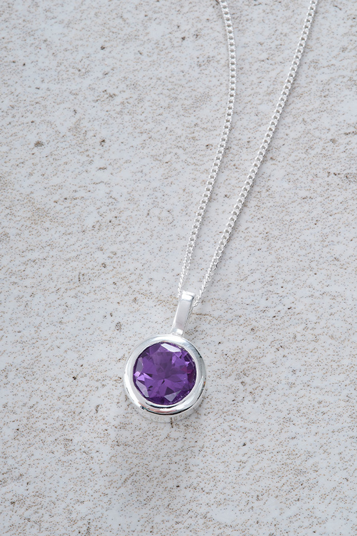 Sterling Silver & Amethyst Pendant  Sterling Silver & Amethyst Pendant