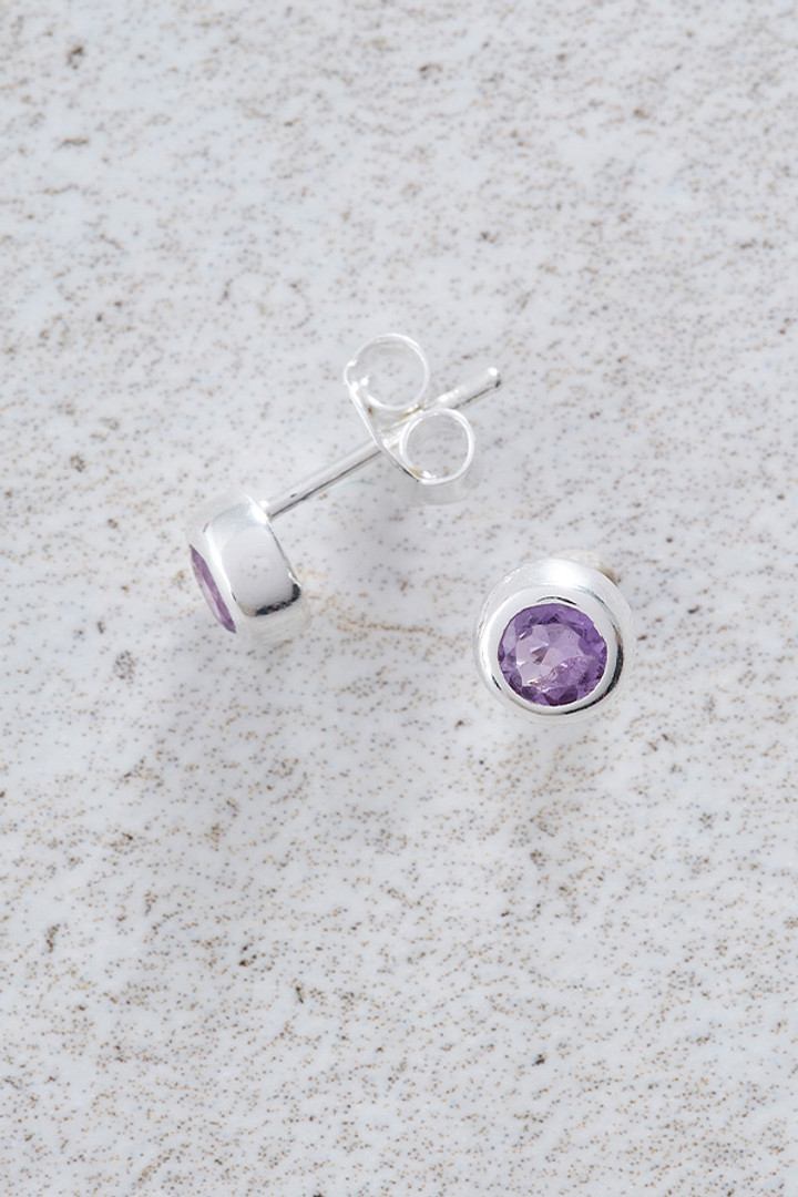 Sterling Silver & Amethyst Earrings Sterling Silver & Amethyst Earrings