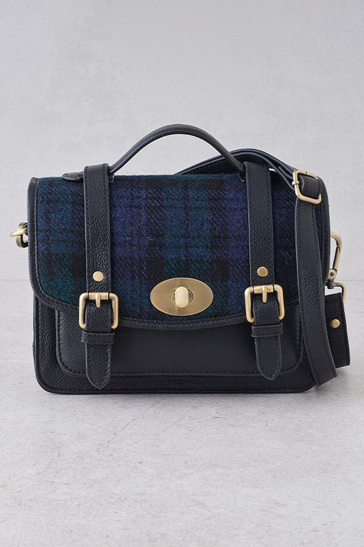 Harris Tweed & Leather Satchel