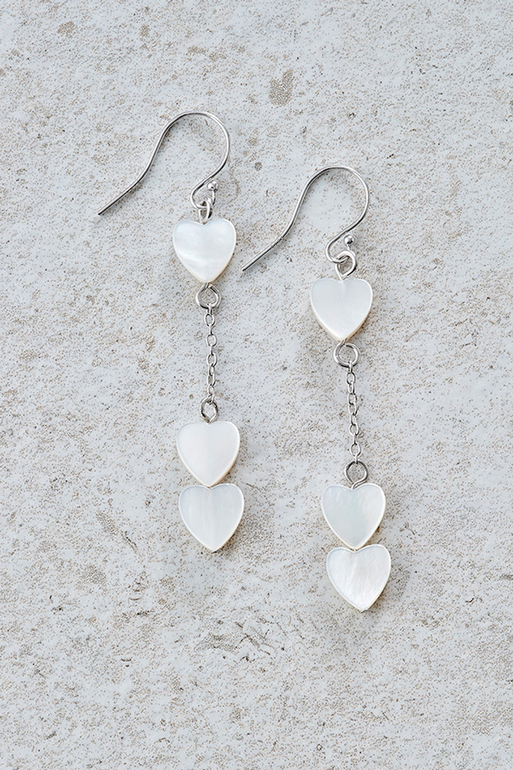 Heart MOP Earrings