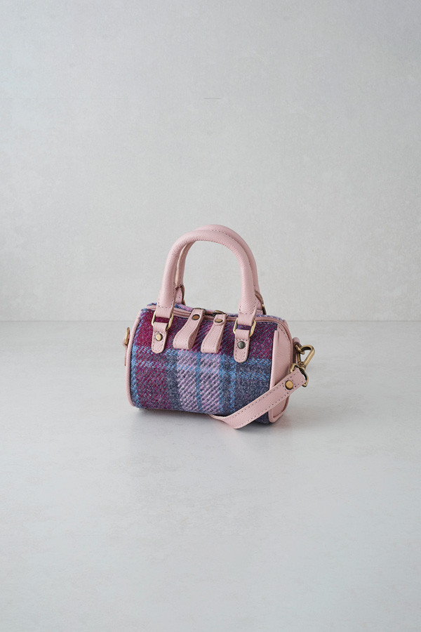 Harris Tweed and Leather  Mini Bowling Bag