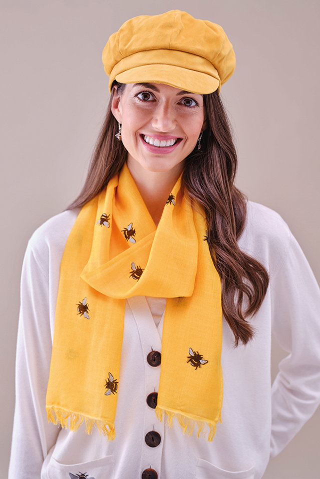 British Bee Cashmere Silk Scarf