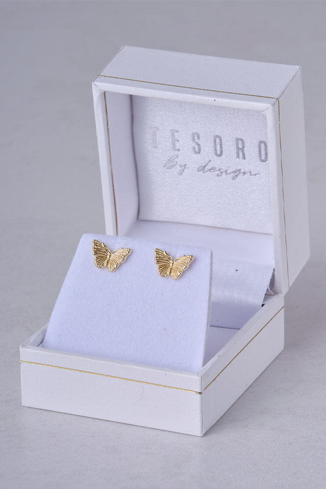 Gold Plated Butterfly Earrings