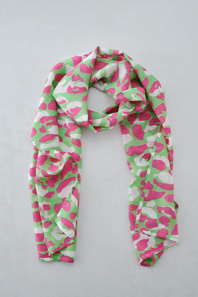 Abstract Leopard Scarf