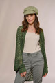Alpaca Shrug Leaf Green & Summer Baker Boy Cap