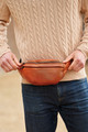 Leather Bum Bag in Tan