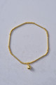 Gold Stretch Bracelet Ball Charm 