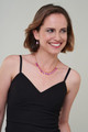 Gold & Pink Moonstone Necklace & Earrings 
